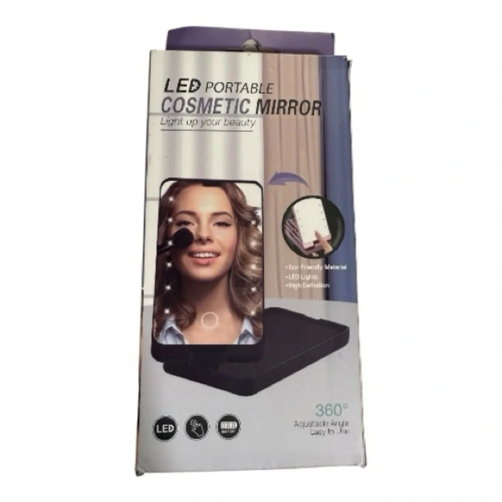 LED Portable Cosmetic Mirror - Pink